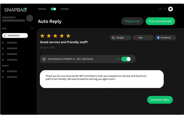 ChatGPT Powered Automated Review Reply ChatGPT Powered Automated Review Reply